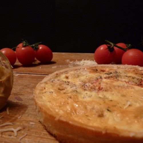 Quiche courgette chèvre menthe