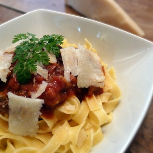 Tagliatelles al bolognese 