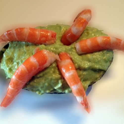 Avocat crabes et crevettes